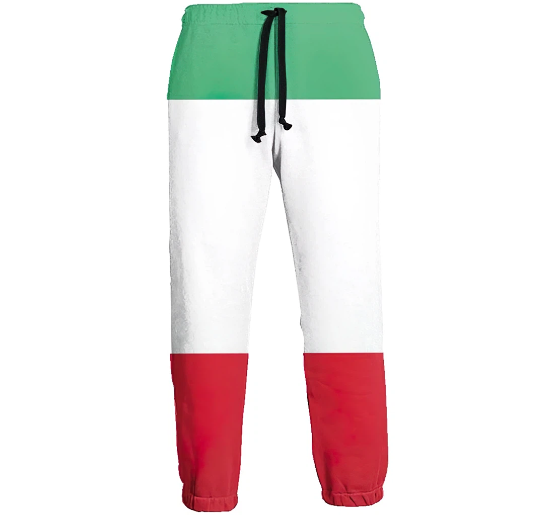 Italian Flag Casual Hip Hop Trousers Length Jogger Pants Baggy Drawstring Sweatpants With Pockets Sweatpant