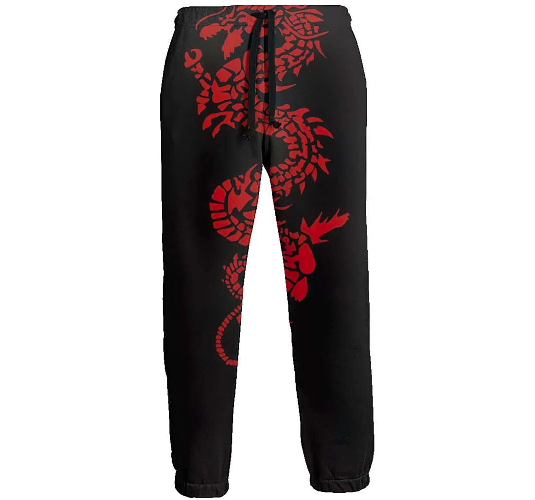 Dragon Men's Swedish Flag Casual Hip Hop Trousers Length Jogger Pants Baggy Drawstring Sweatpants With Pockets Sweatpant