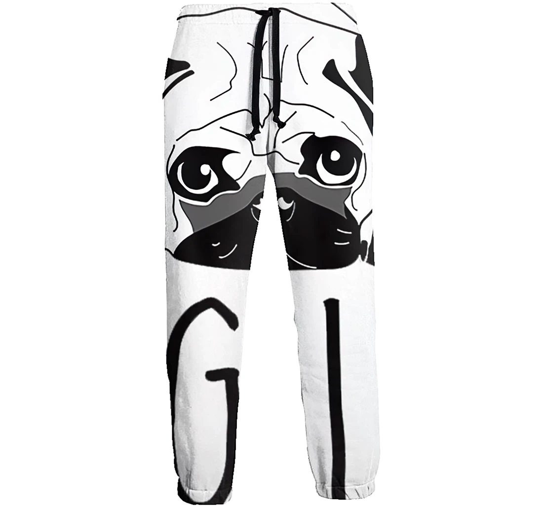 Pug Life= Menwomen Sweatpants Funny Joggers Pants Sports Trousers With Drawstring Sweatpant