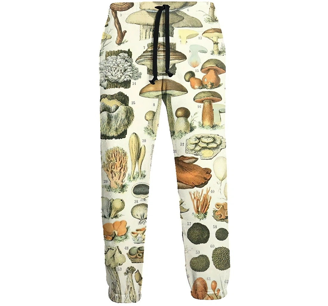 Popular Mushroom Menwomen Sweatpants Funny Joggers Pants Sports Trousers With Drawstring Sweatpant