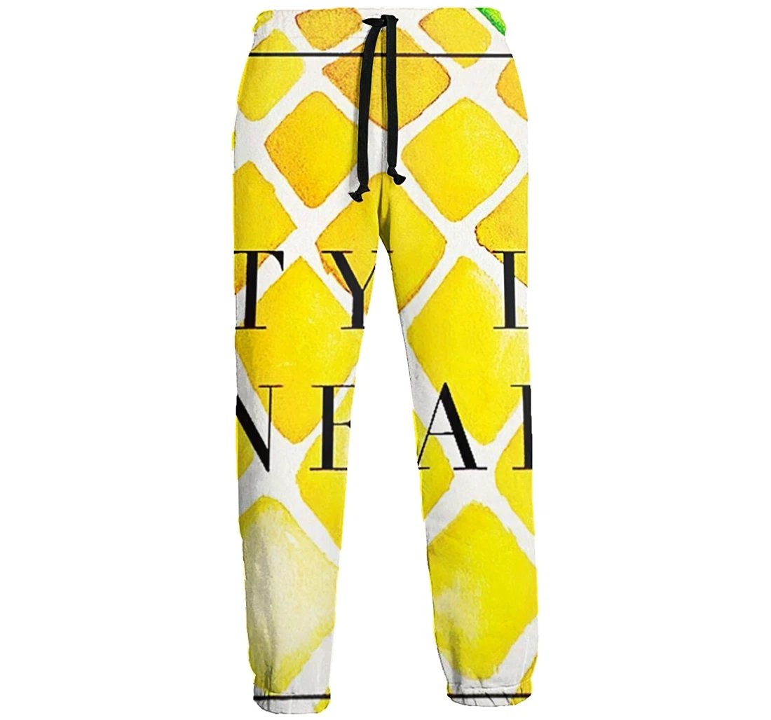 Party Like A Pineapple Casual Hip Hop Trousers Length Jogger Pants Baggy Drawstring Sweatpants With Pockets Sweatpant