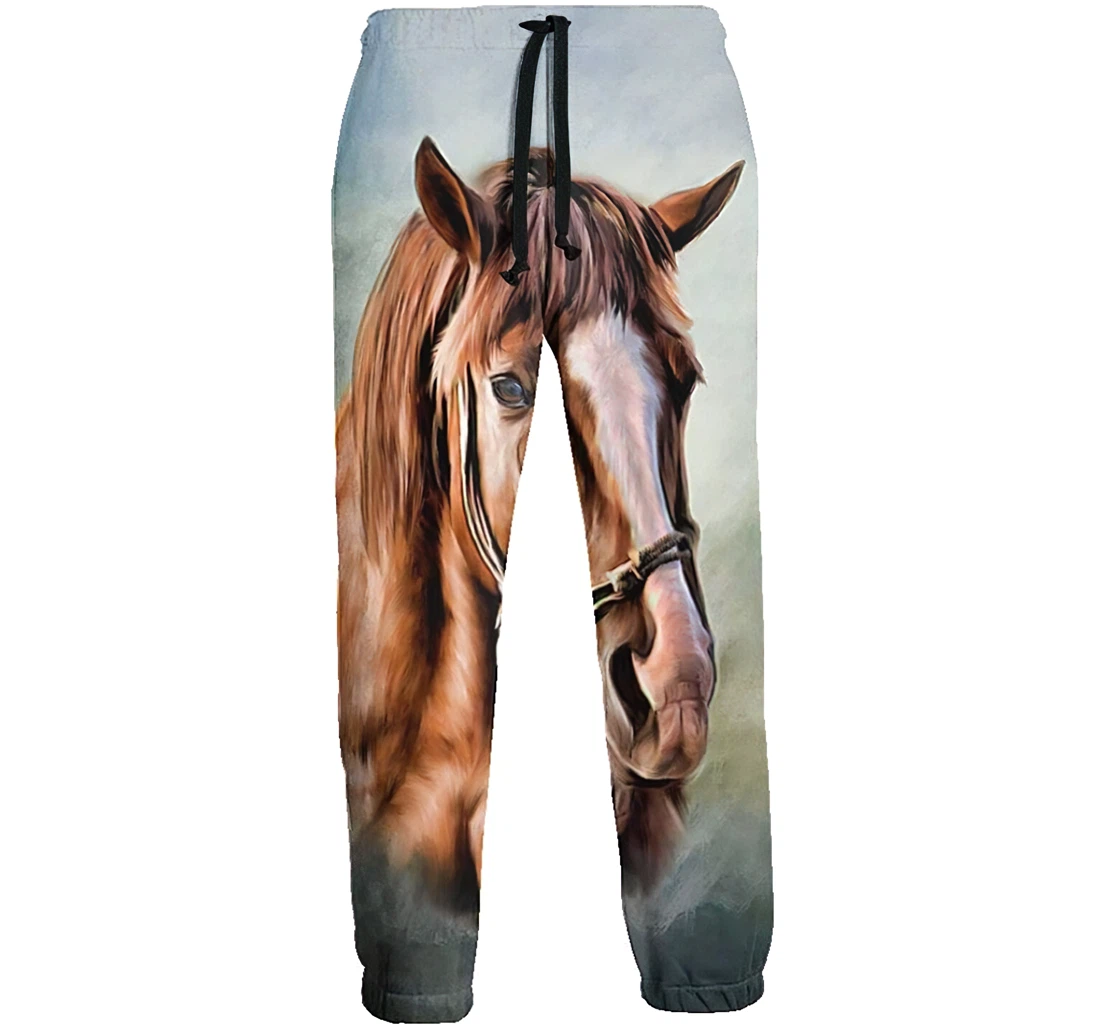Horse Painting Menwomen Sweatpants Funny Joggers Pants Sports Trousers With Drawstring Sweatpant