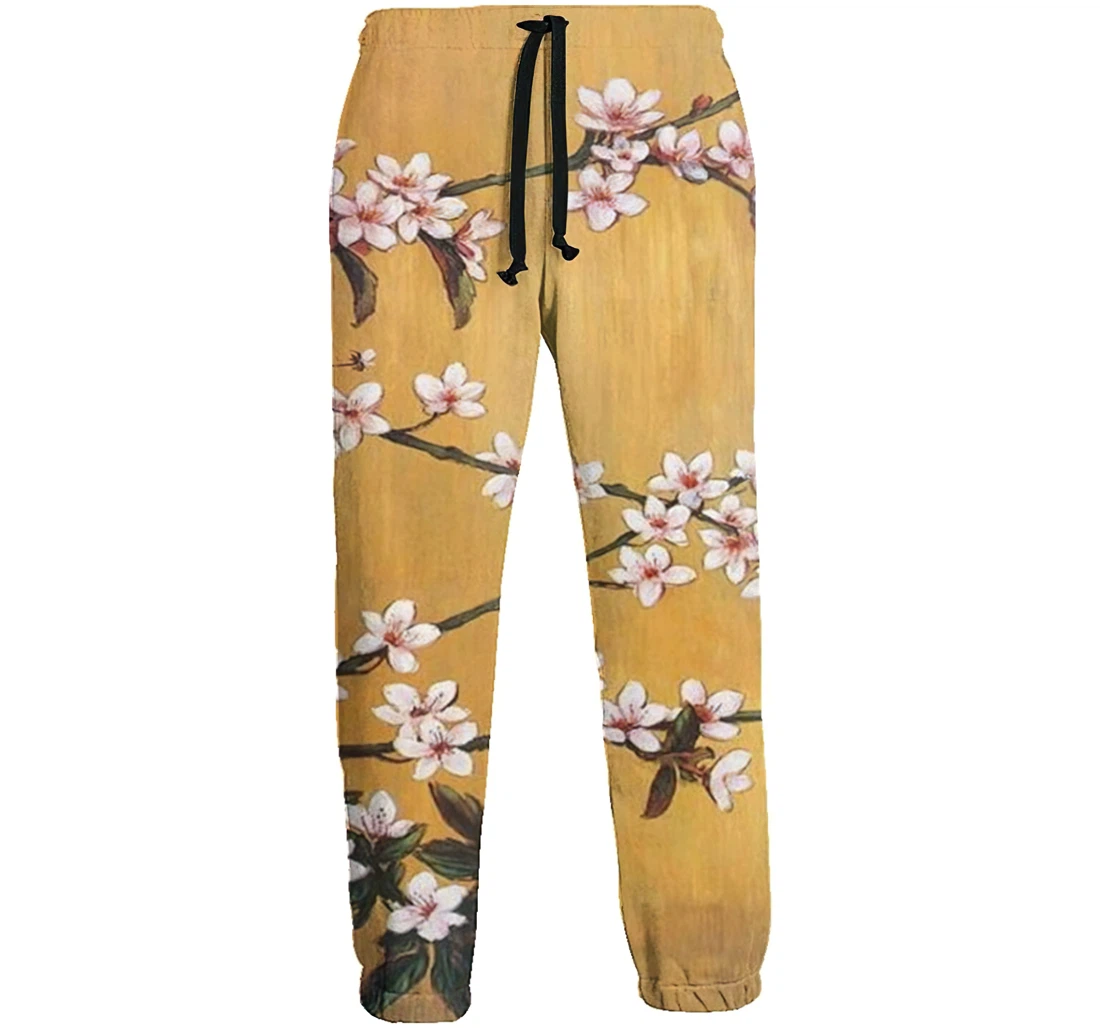 Natural Artistic Flowers Menwomen Sweatpants Funny Joggers Pants Sports Trousers With Drawstring Sweatpant