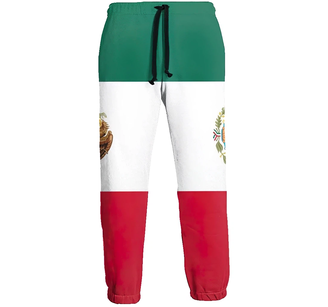 Mexican Flag Casual Hip Hop Trousers Length Jogger Pants Baggy Drawstring Sweatpants With Pockets Sweatpant