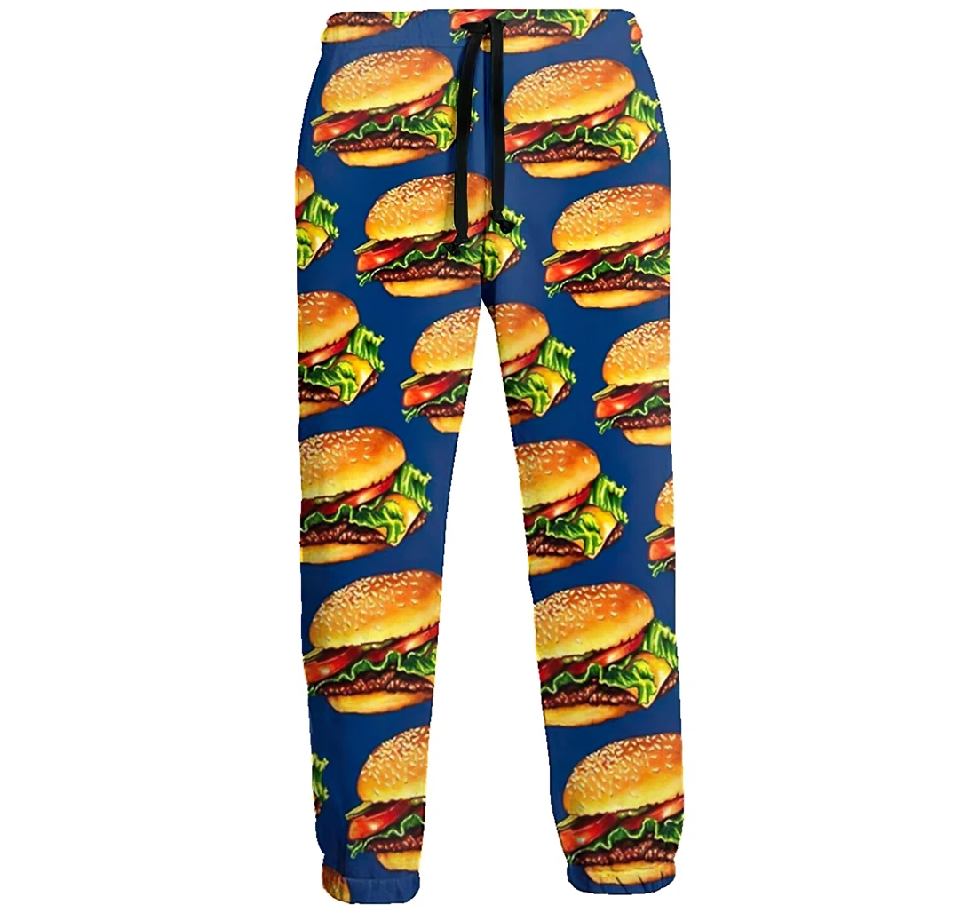 Cheeseburger 3d Printing Menwomen Sweatpants Funny Joggers Pants Sports Trousers With Drawstring Sweatpant