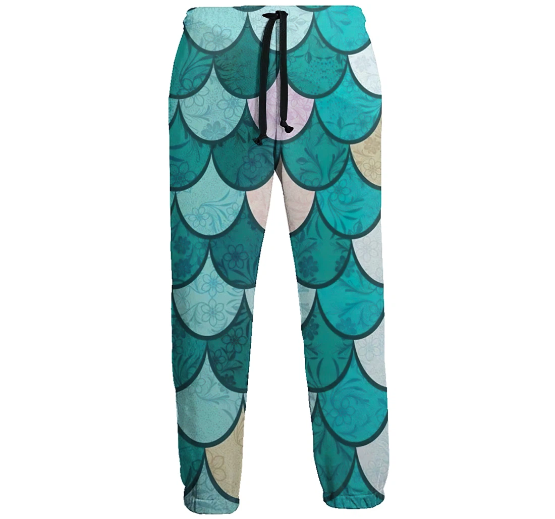 Mermaid Casual Hip Hop Trousers Length Jogger Pants Baggy Drawstring Sweatpants With Pockets Sweatpant