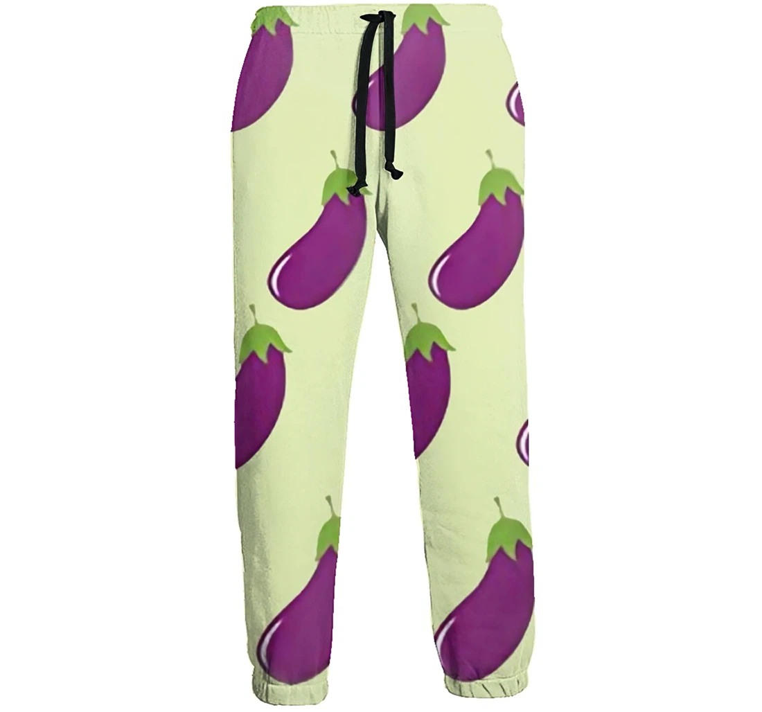 Seedless Eggplant Menwomen Sweatpants Funny Joggers Pants Sports Trousers With Drawstring Sweatpant