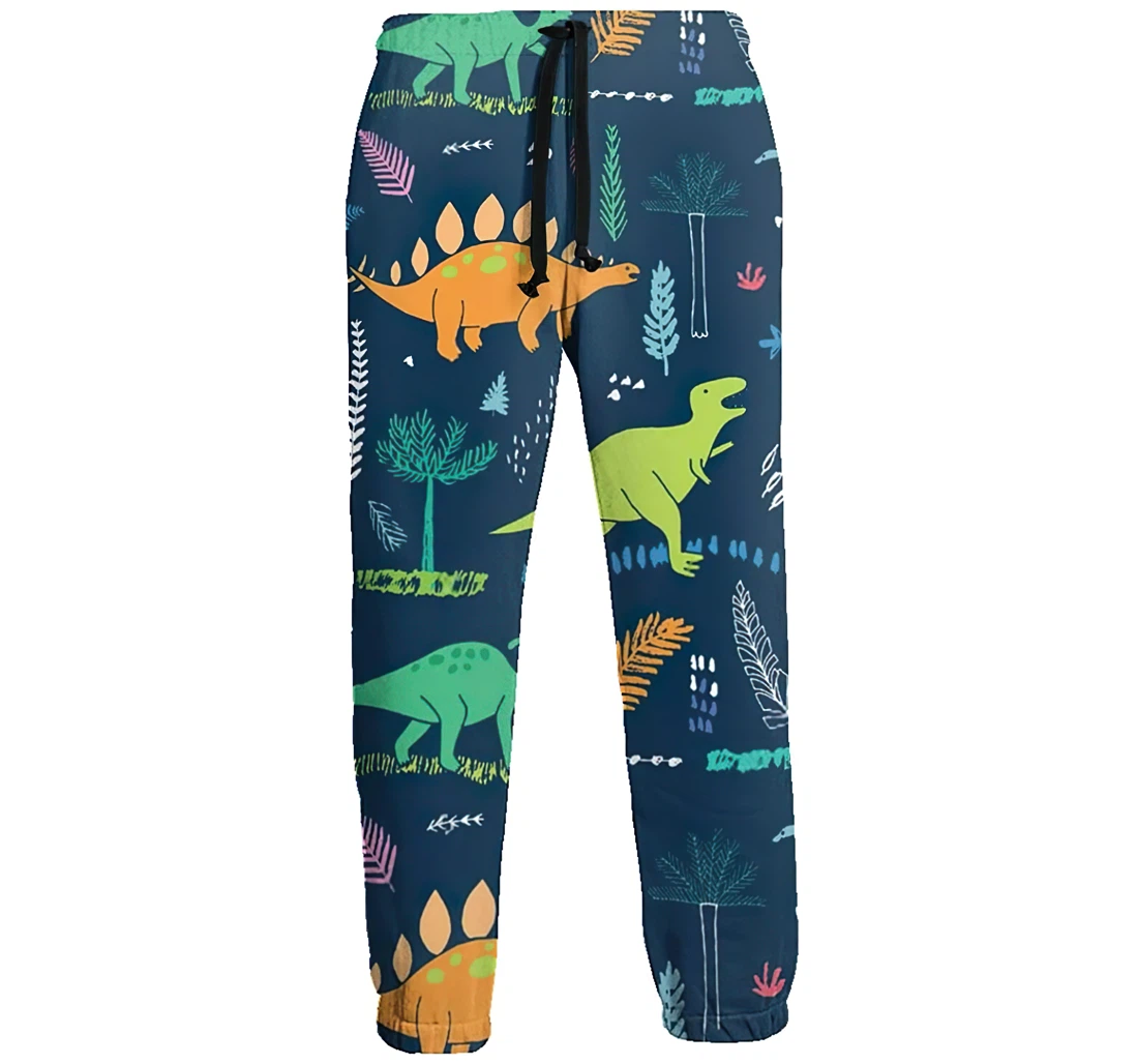 Colorful Dinosaur Menwomen Sweatpants Funny Joggers Pants Sports Trousers With Drawstring Sweatpant