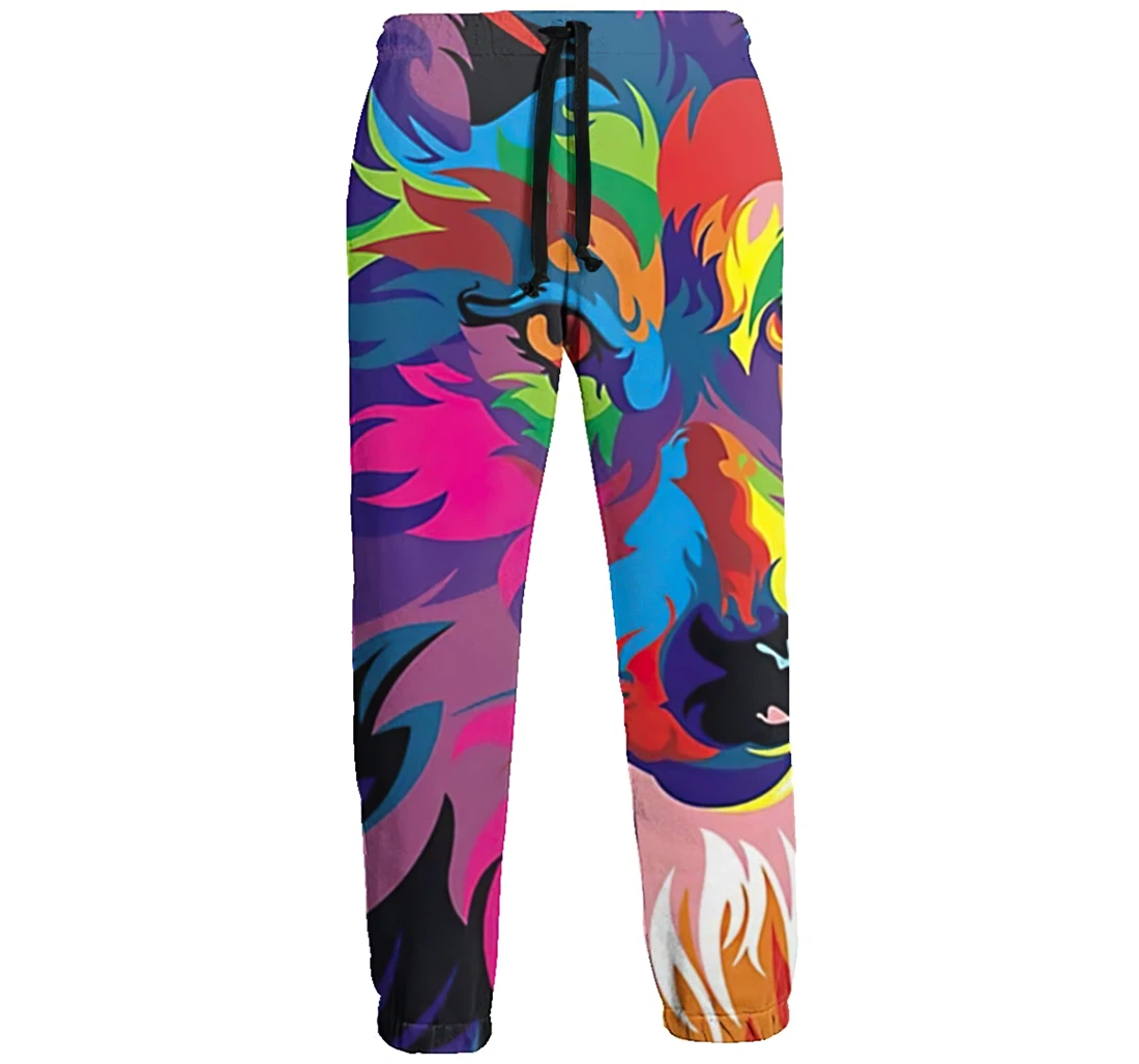 Super Exclusive Wolf Casual Hip Hop Trousers Length Jogger Pants Baggy Drawstring Sweatpants With Pockets Sweatpant