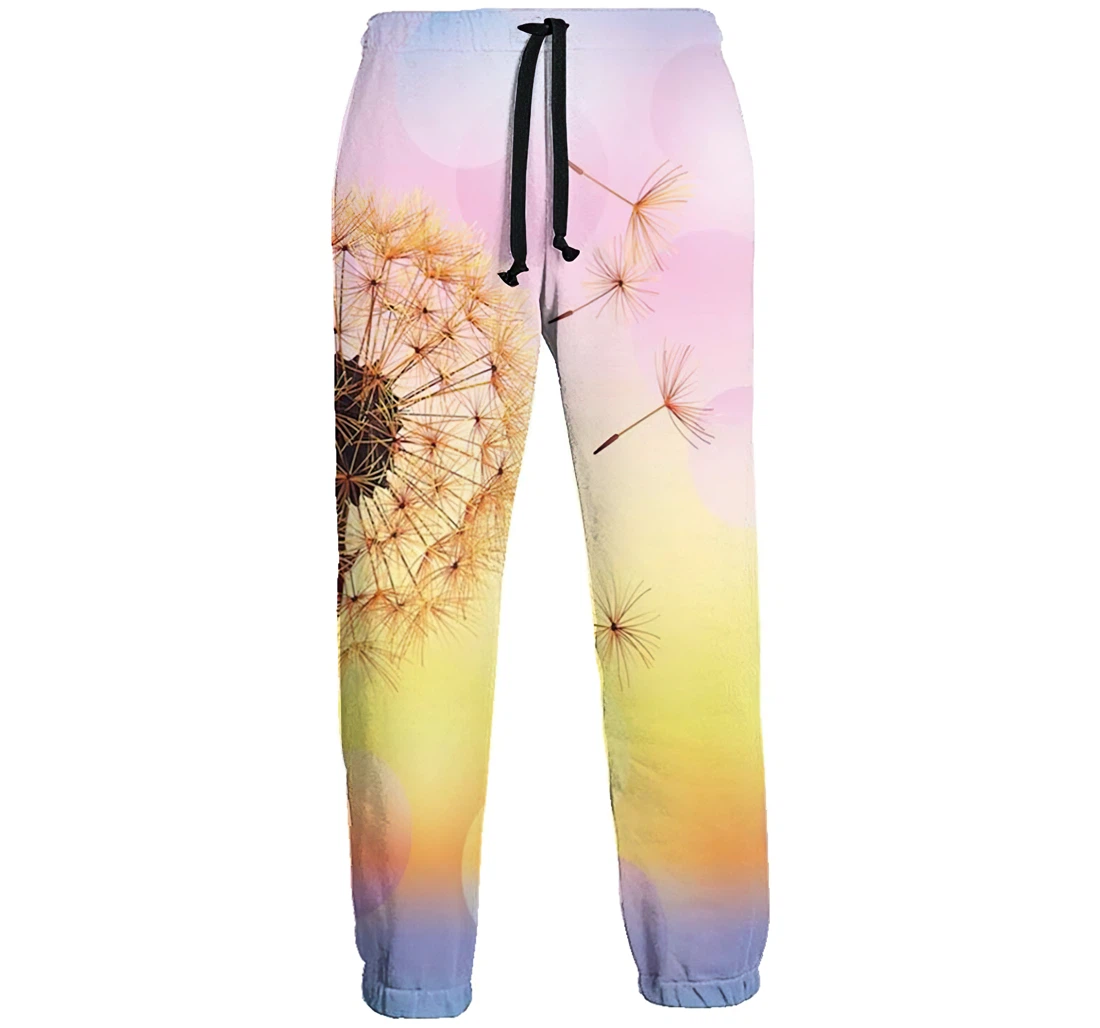 Dandelion Unisex 3d Graphic Jogger Pants Lightweight Comfortable Baggy Sweatpants With Drawstring Pockets Sweatpant