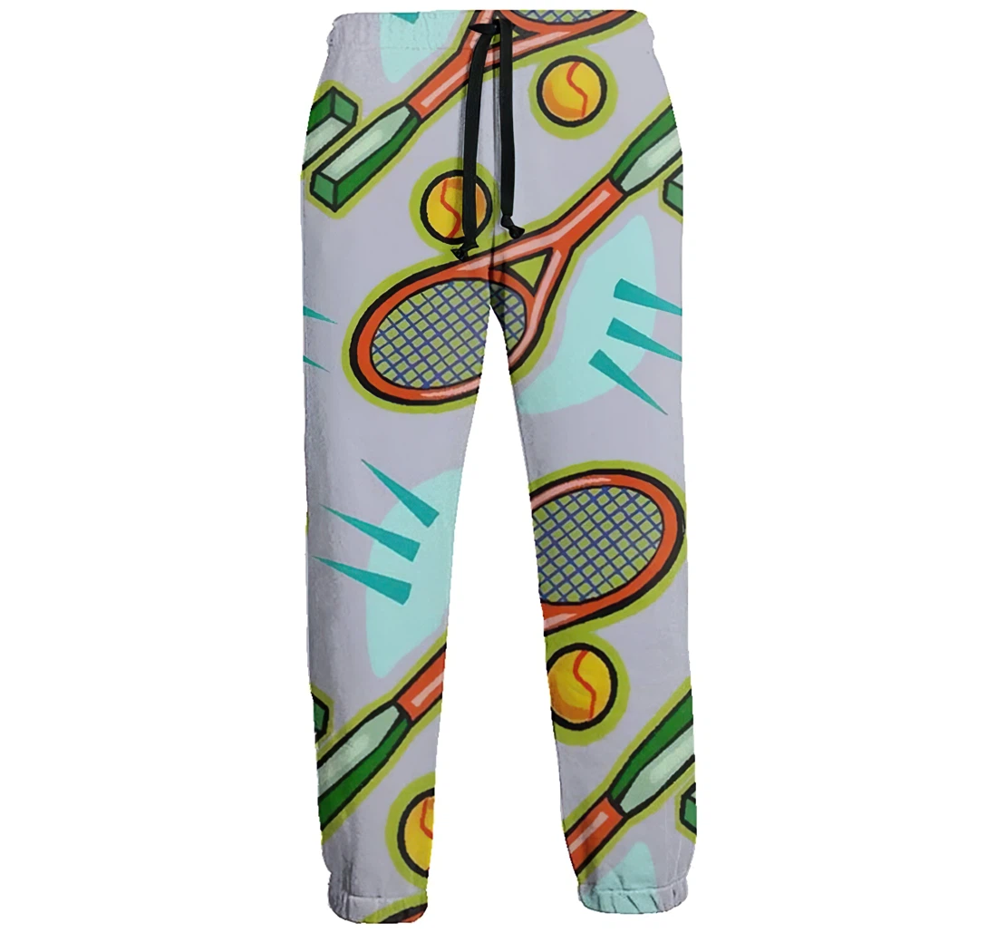 Tennis Racket Menwomen Sweatpants Funny Joggers Pants Sports Trousers With Drawstring Sweatpant