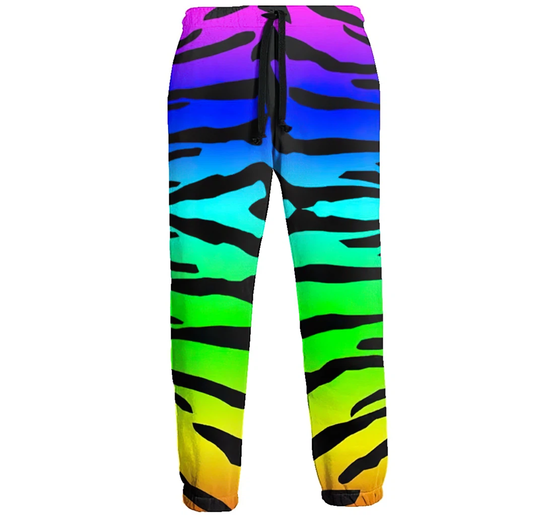 Rainbow Colorful Tiger Pattern Menwomen Sweatpants Funny Joggers Pants Sports Trousers With Drawstring Sweatpant