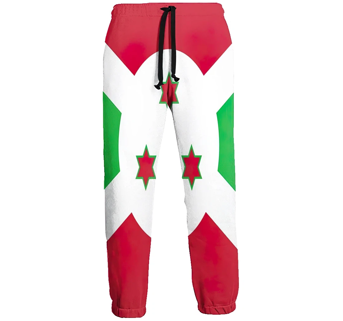 Burundi Flag Menwomen Sweatpants Funny Joggers Pants Sports Trousers With Drawstring Sweatpant