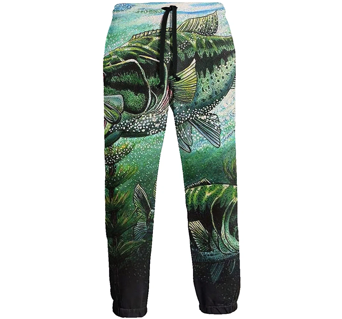 The Sea Bass Fishing Unisex 3d Graphic Jogger Pants Lightweight Comfortable Baggy Sweatpants With Drawstring Pockets Sweatpant