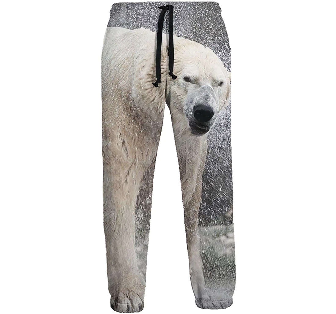 Polar Bear Casual Hip Hop Trousers Length Jogger Pants Baggy Drawstring Sweatpants With Pockets Sweatpant