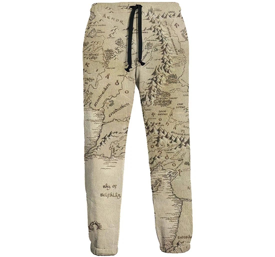 Middle Earth Map Jogger Pants 3d Sweat Pants Hip Hop Garment Unisex Spring Sweatpants Sweatpant