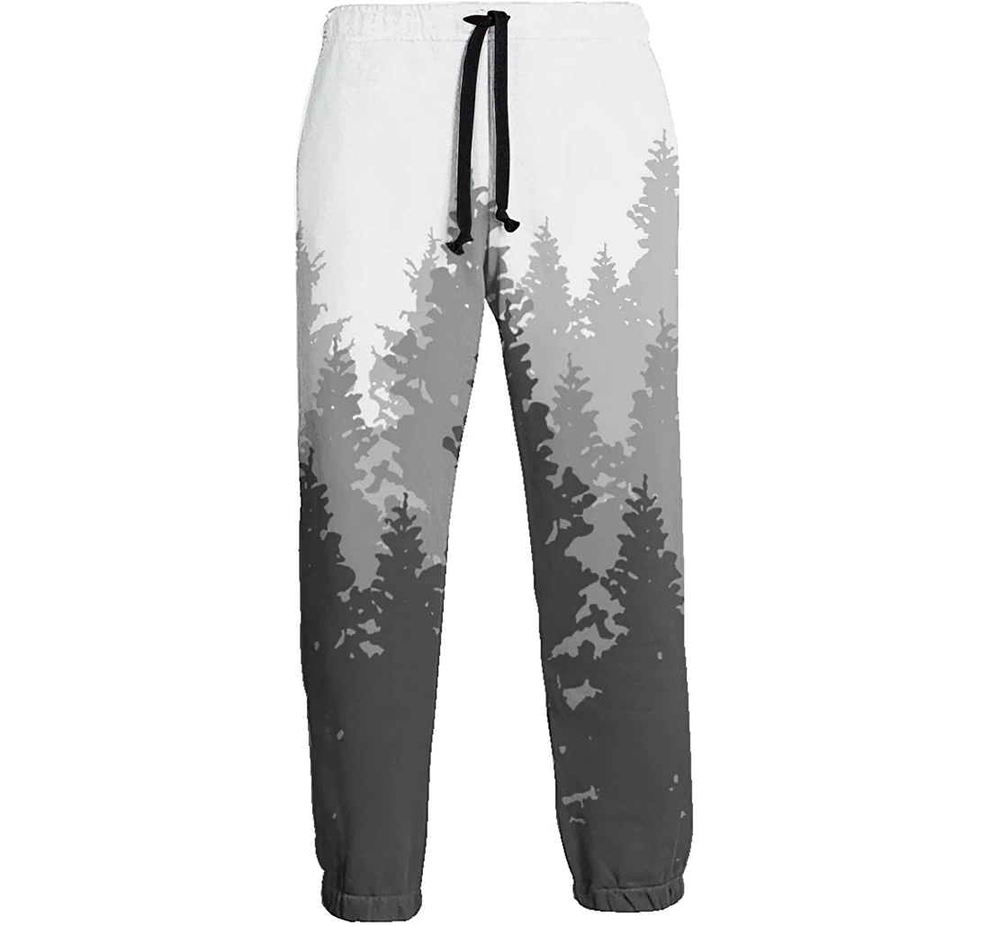 Black Forest In Mist Jogger Pants 3d Sweat Pants Hip Hop Garment Unisex Spring Sweatpants Sweatpant