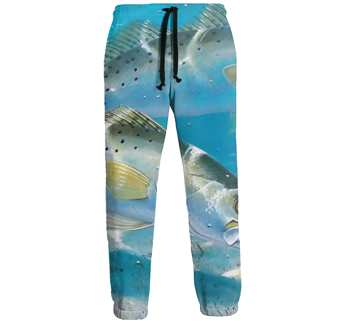 Fish Salmon Casual Hip Hop Trousers Length Jogger Pants Baggy Drawstring Sweatpants With Pockets Sweatpant