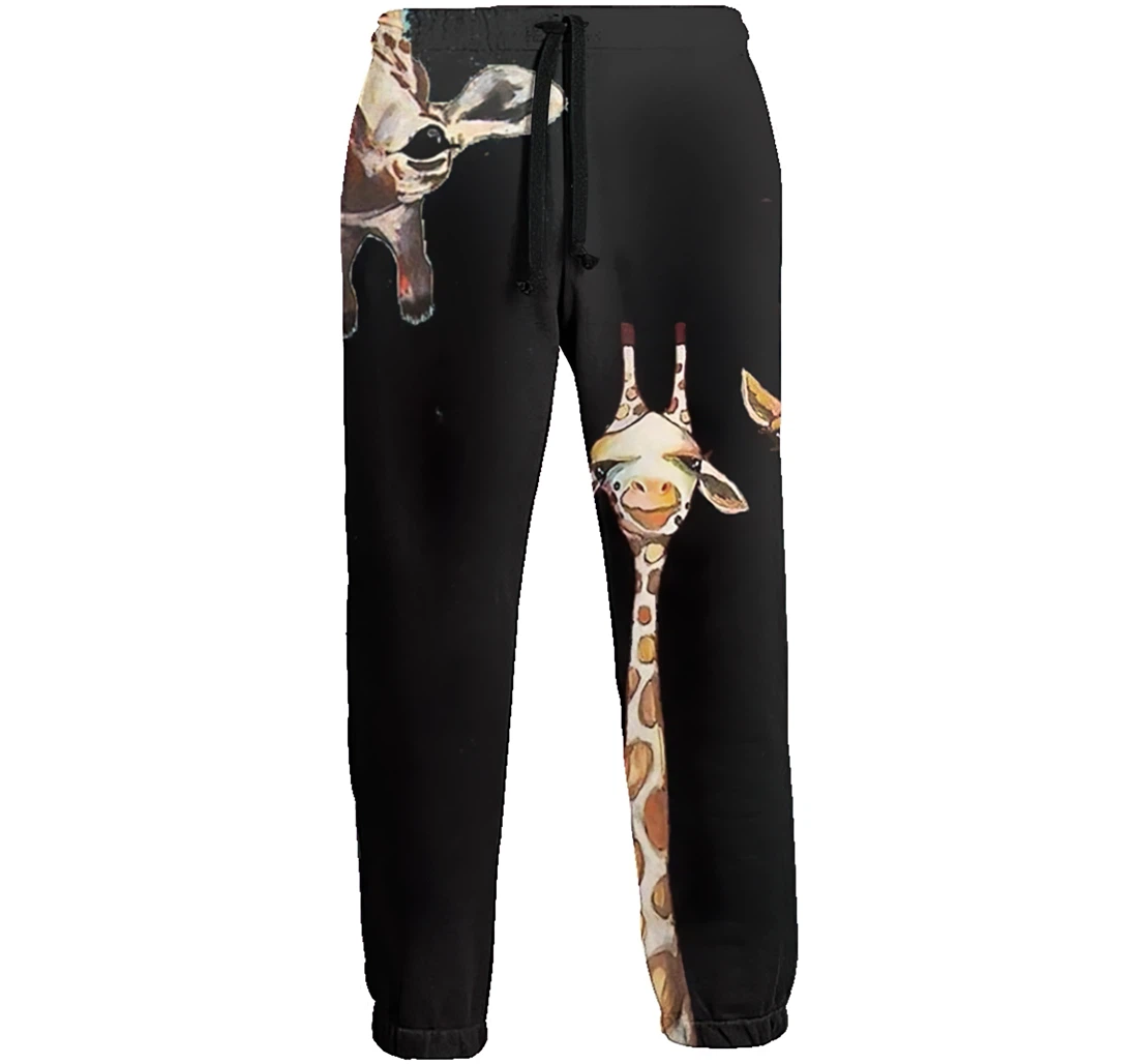 Funny Girrafe Painting Menwomen Sweatpants Funny Joggers Pants Sports Trousers With Drawstring Sweatpant