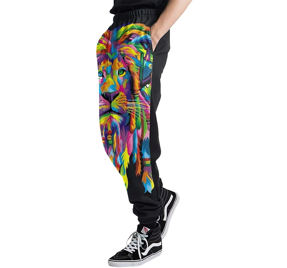 Lion Rasta Unisex 3d Graphic Jogger Pants Lightweight Comfortable Baggy Sweatpants With Drawstring Pockets Sweatpant