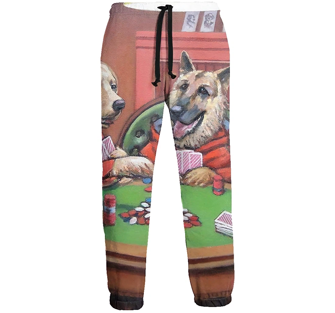 Dogs Playing Poker Menwomen Sweatpants Funny Joggers Pants Sports Trousers With Drawstring Sweatpant