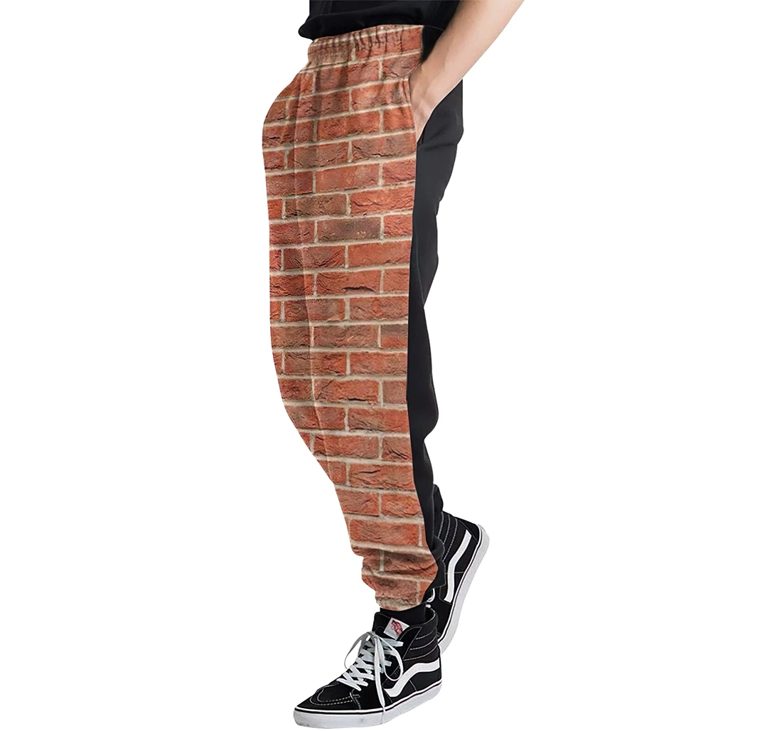 Brick Wall Casual Hip Hop Trousers Length Jogger Pants Baggy Drawstring Sweatpants With Pockets Sweatpant