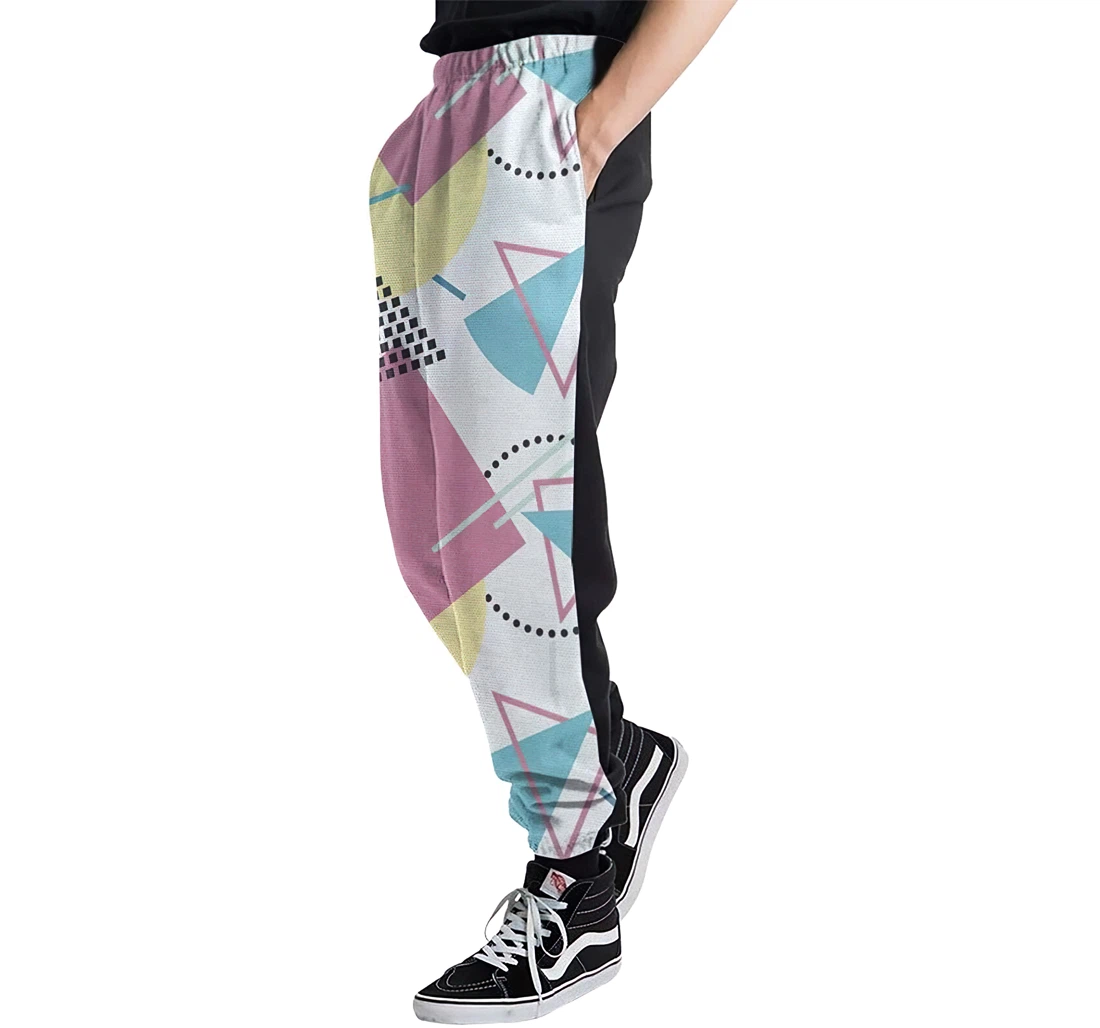 Funky Geometrical Shapes Jogger Pants 3d Sweat Pants Hip Hop Garment Unisex Spring Sweatpants Sweatpant