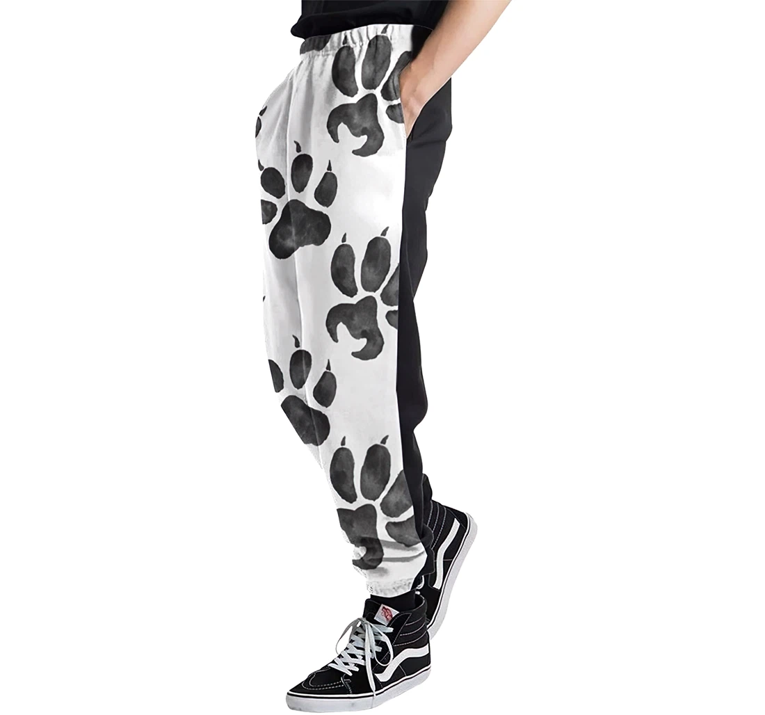 Woodland Animals Foot Prints Casual Hip Hop Trousers Length Jogger Pants Baggy Drawstring Sweatpants With Pockets Sweatpant