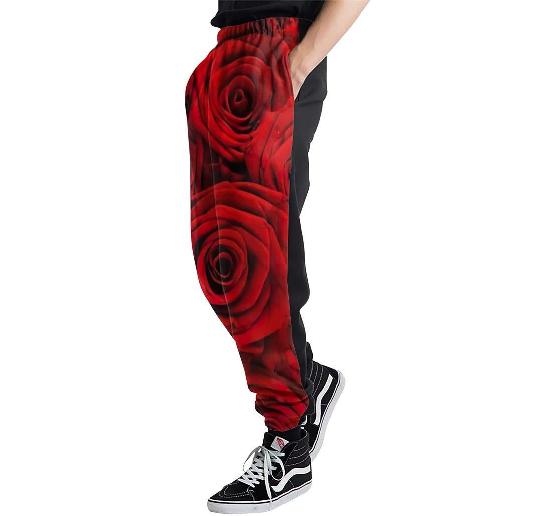 Roses Jogger Pants 3d Sweat Pants Hip Hop Garment Unisex Spring Sweatpants Sweatpant
