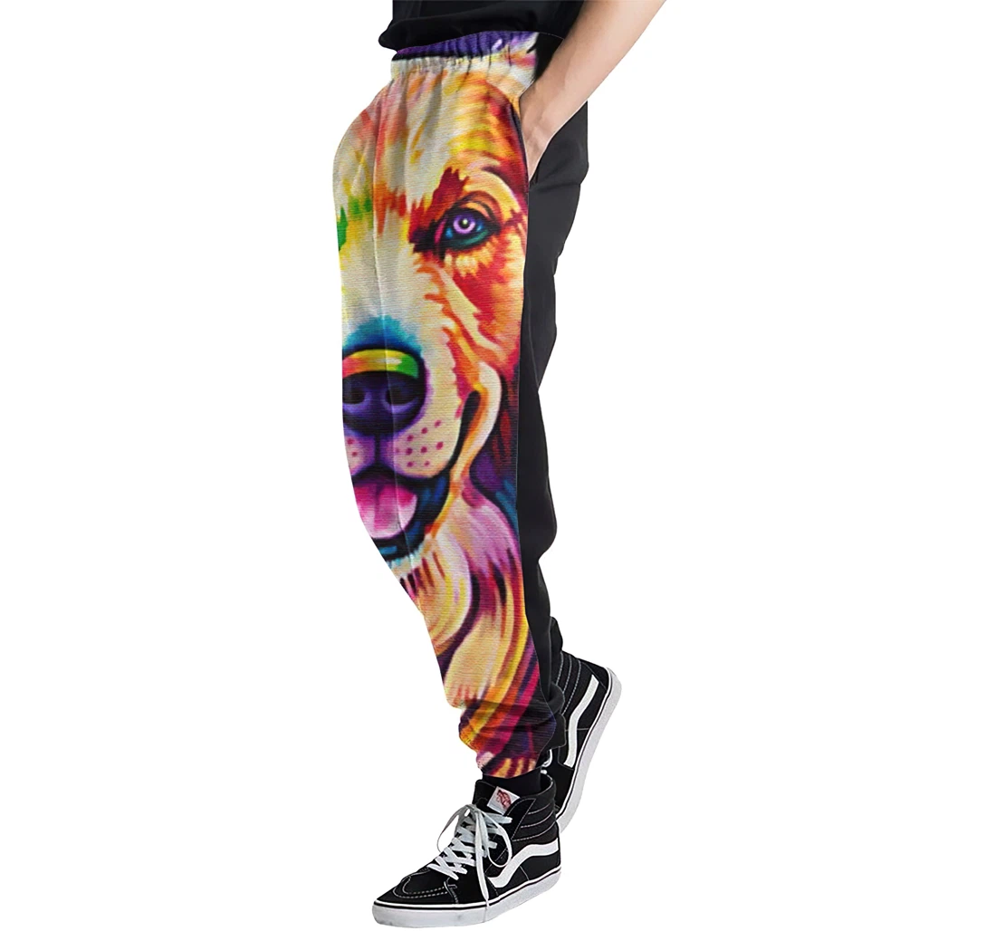 Color Dog Casual Hip Hop Trousers Length Jogger Pants Baggy Drawstring Sweatpants With Pockets Sweatpant