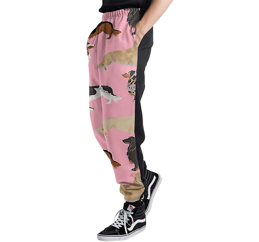 Dachshund Unisex 3d Graphic Jogger Pants Lightweight Comfortable Baggy Sweatpants With Drawstring Pockets Sweatpant
