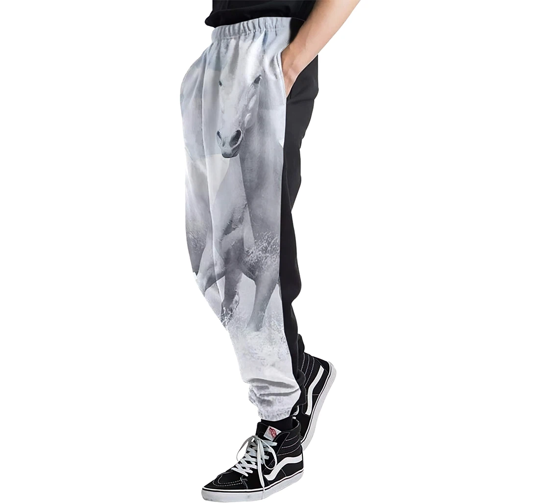 White Horses Jogger Pants 3d Sweat Pants Hip Hop Garment Unisex Spring Sweatpants Sweatpant