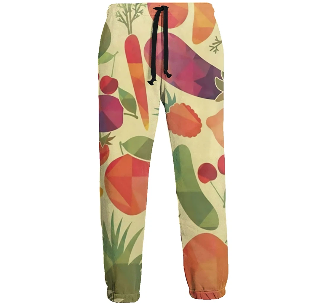 Fruits Men's Swedish Flag Casual Hip Hop Trousers Length Jogger Pants Baggy Drawstring Sweatpants With Pockets Sweatpant