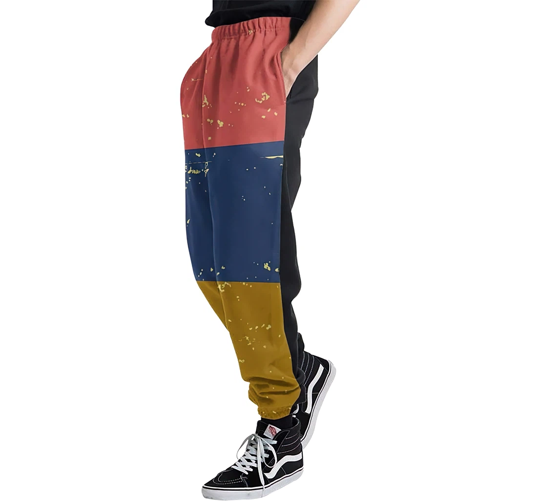 Rustic Armenian Flag Casual Hip Hop Trousers Length Jogger Pants Baggy Drawstring Sweatpants With Pockets Sweatpant