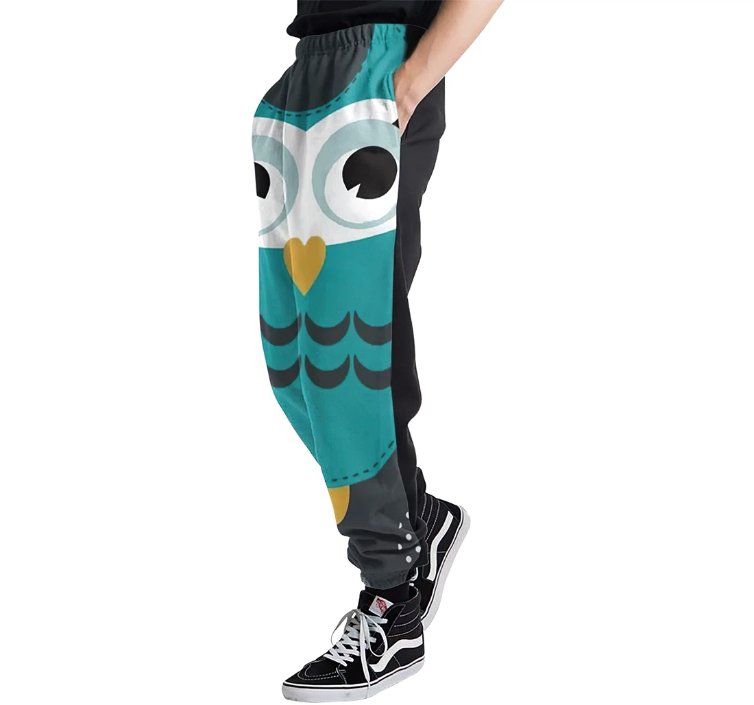 Cartoon Owl Menwomen Sweatpants Funny Joggers Pants Sports Trousers With Drawstring Sweatpant