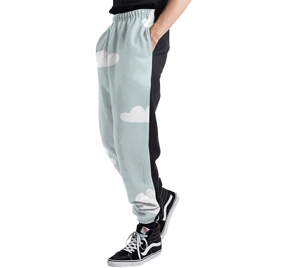 Cloud Casual Hip Hop Trousers Length Jogger Pants Baggy Drawstring Sweatpants With Pockets Sweatpant