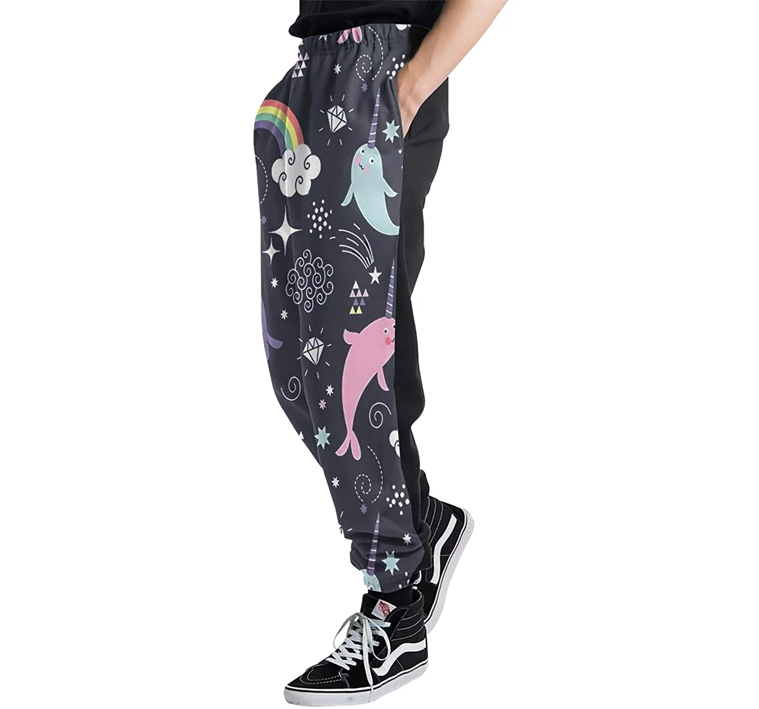 Cartton Rainbow Casual Hip Hop Trousers Length Jogger Pants Baggy Drawstring Sweatpants With Pockets Sweatpant