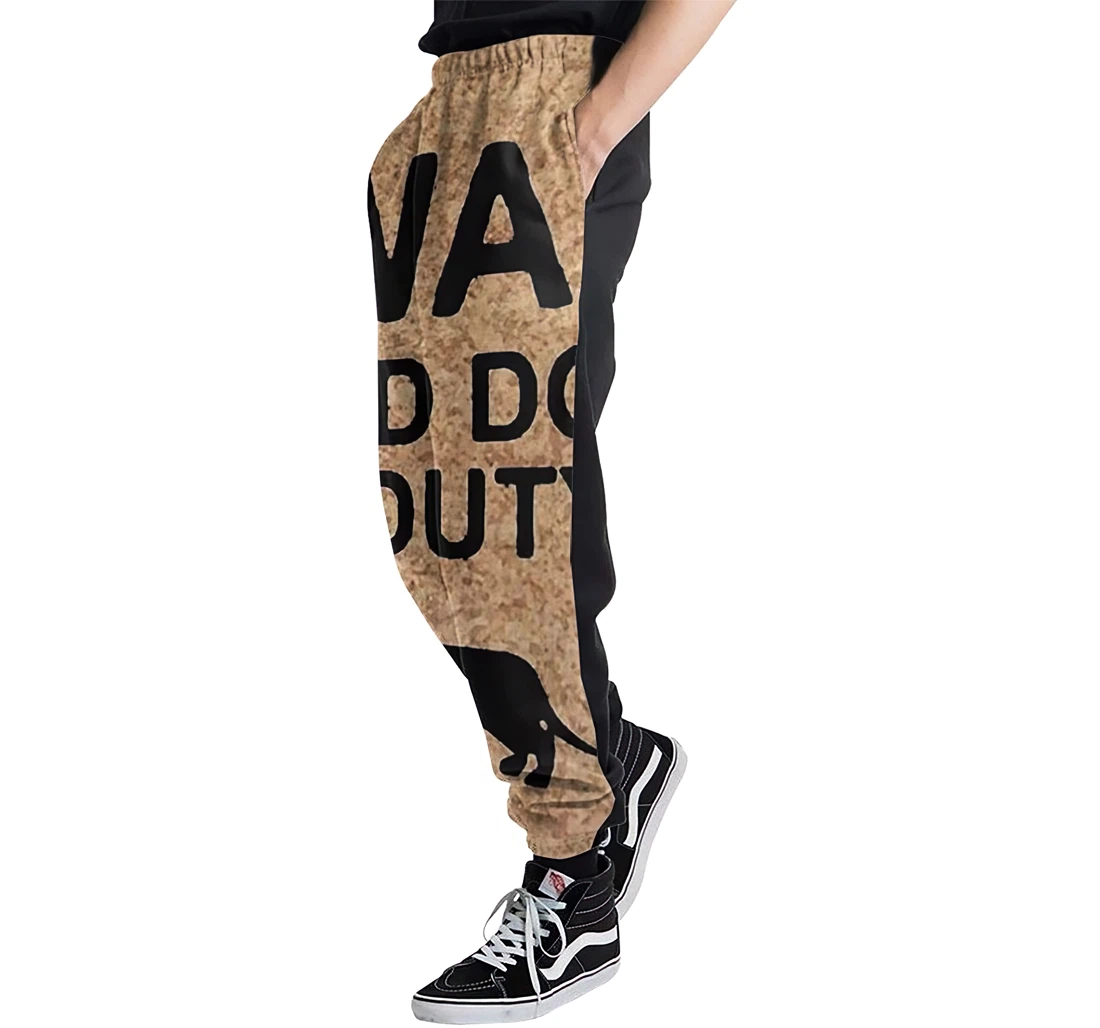 Dachshund On Duty Casual Hip Hop Trousers Length Jogger Pants Baggy Drawstring Sweatpants With Pockets Sweatpant