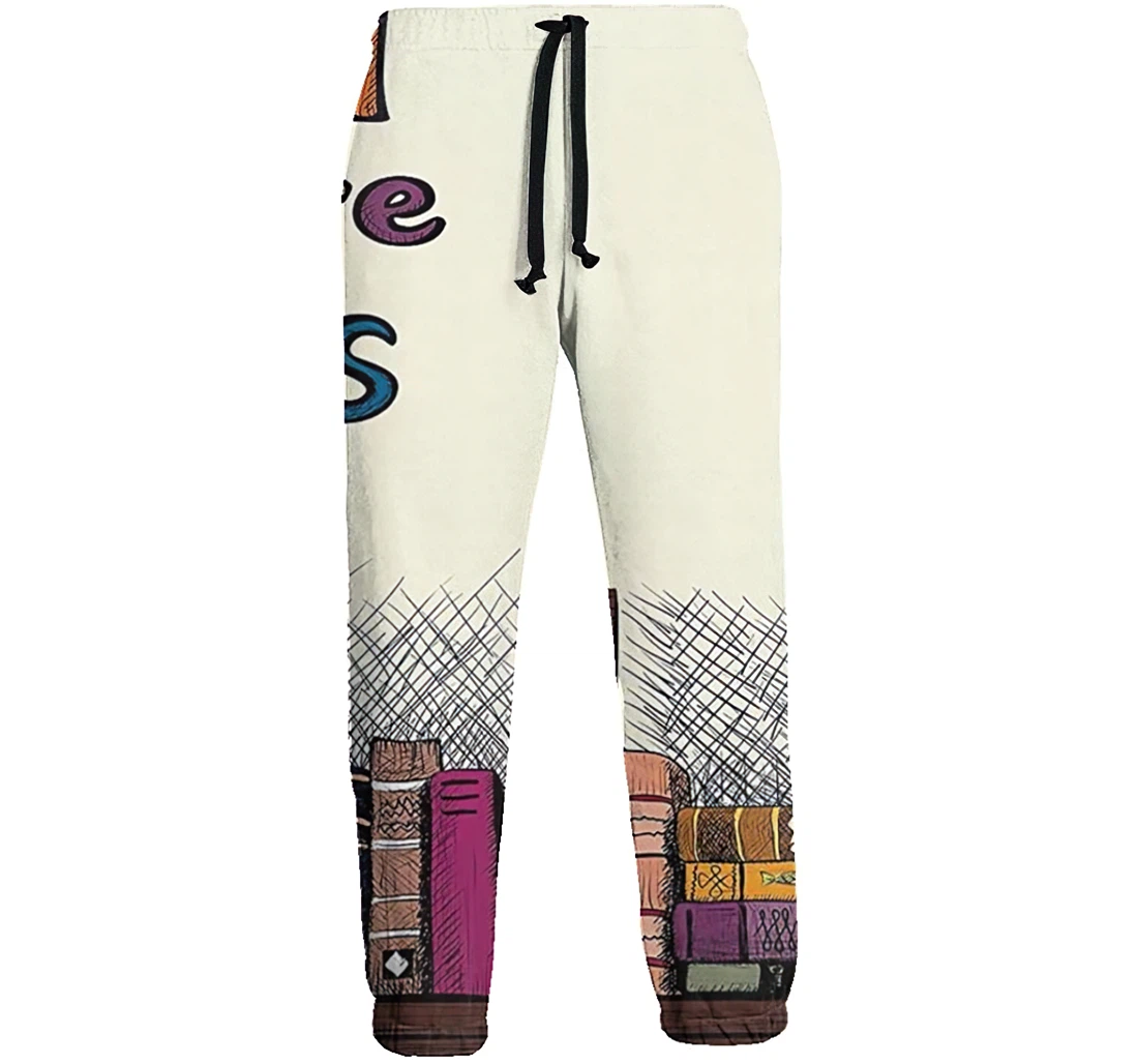 Read More Books Jogger Pants 3d Sweat Pants Hip Hop Garment Unisex Spring Sweatpants Sweatpant