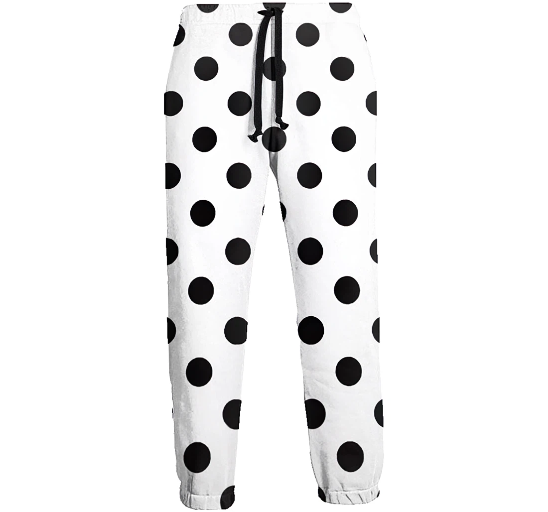 Poka Dot Unisex 3d Graphic Jogger Pants Lightweight Comfortable Baggy Sweatpants With Drawstring Pockets White Sweatpant