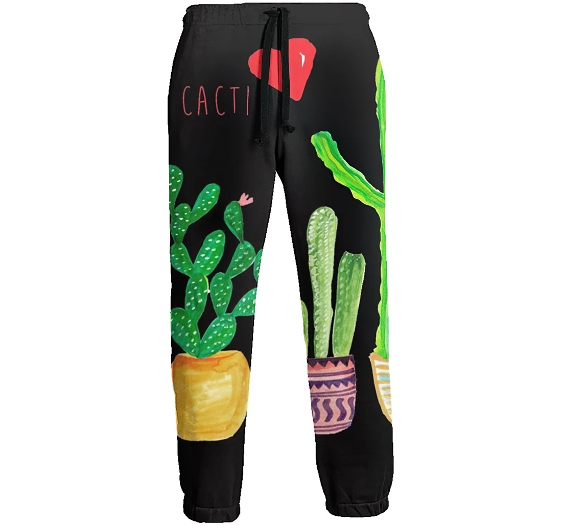 Cactus Unisex 3d Graphic Jogger Pants Lightweight Comfortable Baggy Sweatpants With Drawstring Pockets Sweatpant