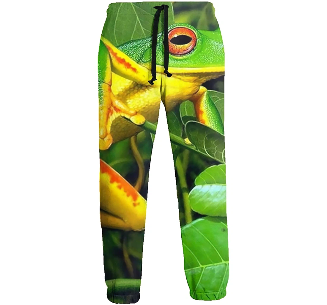 Nature Frog Men's Colored Flowers Casual Hip Hop Trousers Length Jogger Pants Baggy Drawstring Sweatpants With Pockets Sweatpant