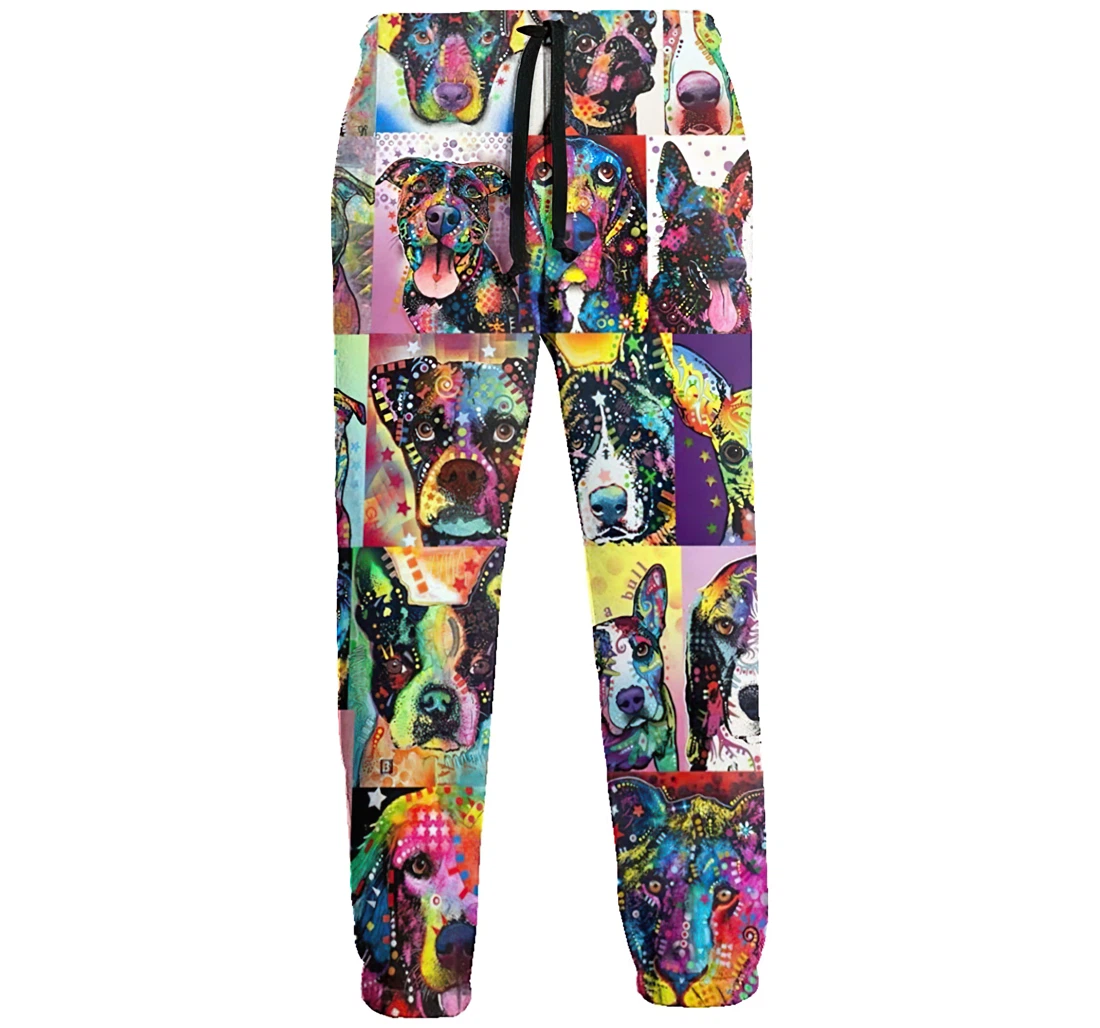 Dog Art Menwomen Sweatpants Funny Joggers Pants Sports Trousers With Drawstring Sweatpant