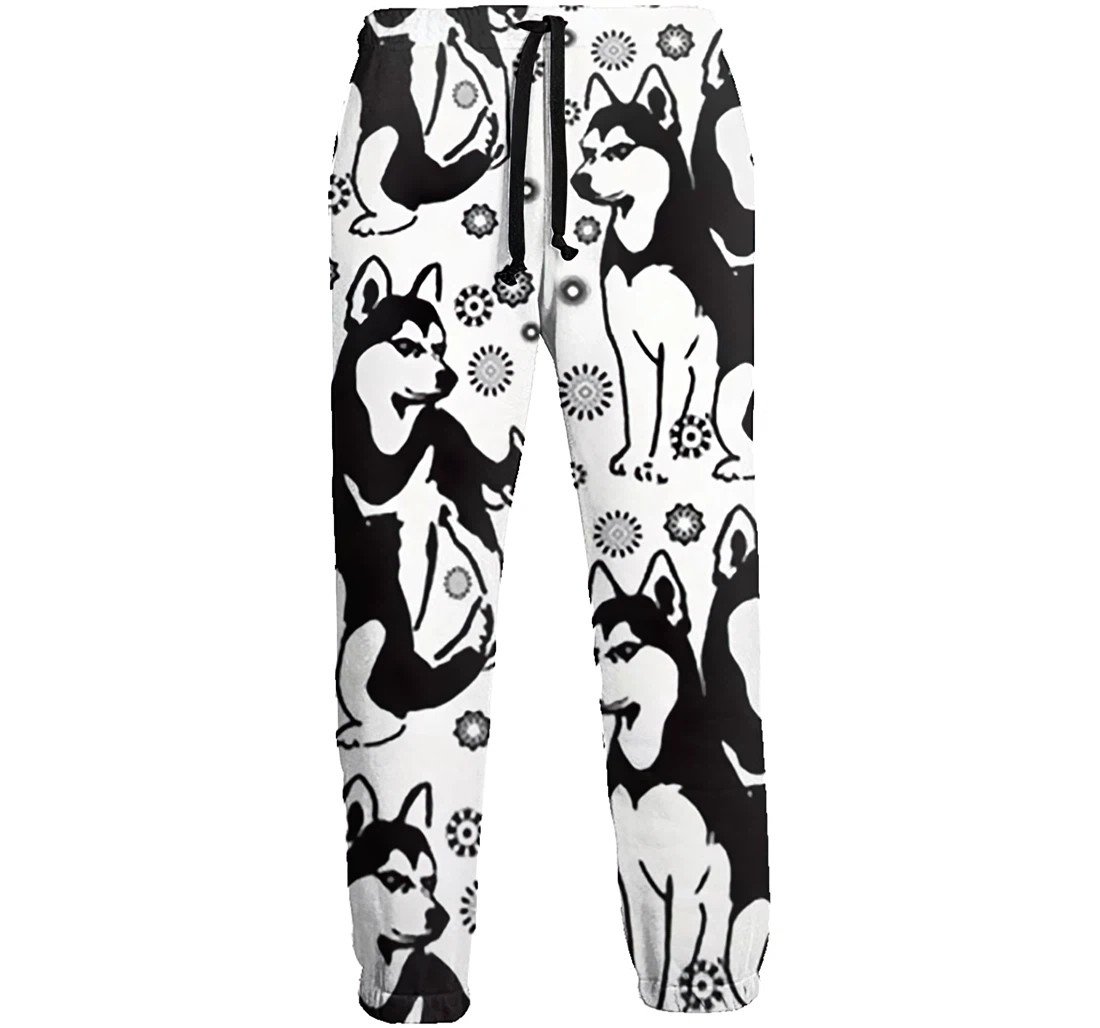 Huskies Pattern Jogger Pants 3d Sweat Pants Hip Hop Garment Unisex Spring Sweatpants Sweatpant