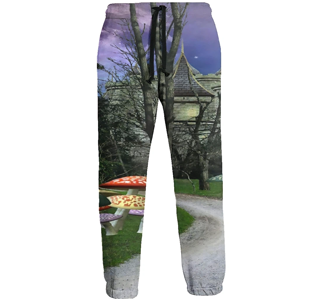 Enchanted Forest And Castle Casual Hip Hop Trousers Length Jogger Pants Baggy Drawstring Sweatpants With Pockets Sweatpant