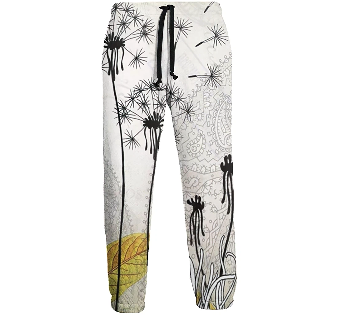 Fascinating Little Dandelions Casual Hip Hop Trousers Length Jogger Pants Baggy Drawstring Sweatpants With Pockets Sweatpant