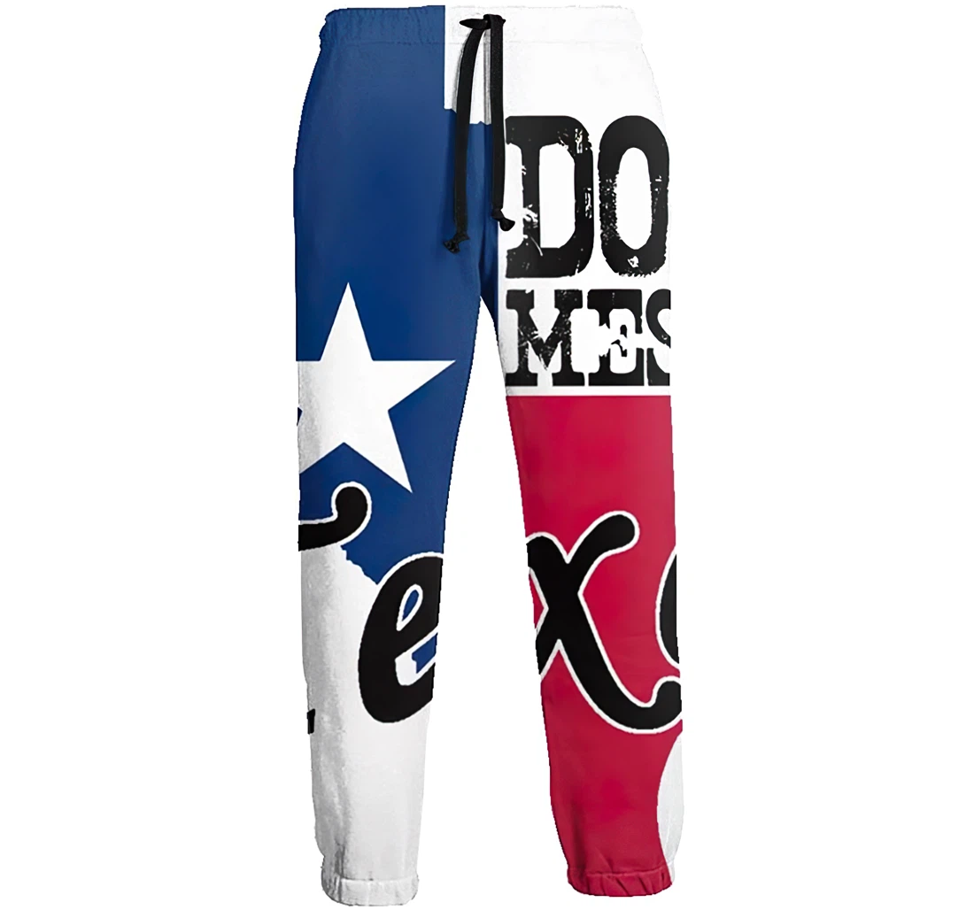 Don't Mess With Texas Casual Hip Hop Trousers Length Jogger Pants Baggy Drawstring Sweatpants With Pockets Sweatpant