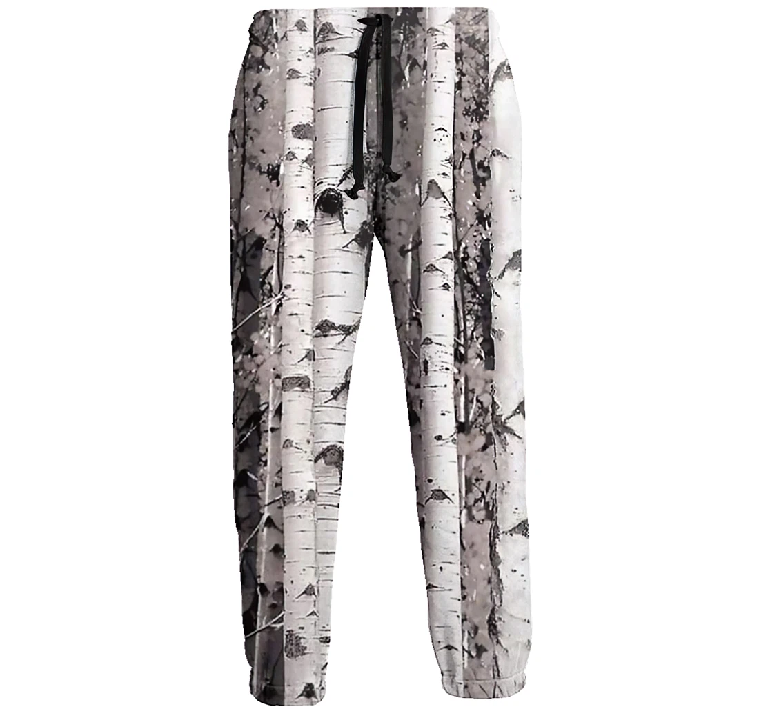 Birch Forest Casual Hip Hop Trousers Length Jogger Pants Baggy Drawstring Sweatpants With Pockets Sweatpant