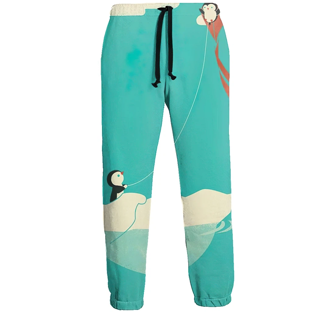 A Penguin Flying A Kite Jogger Pants 3d Sweat Pants Hip Hop Garment Unisex Spring Sweatpants Sweatpant