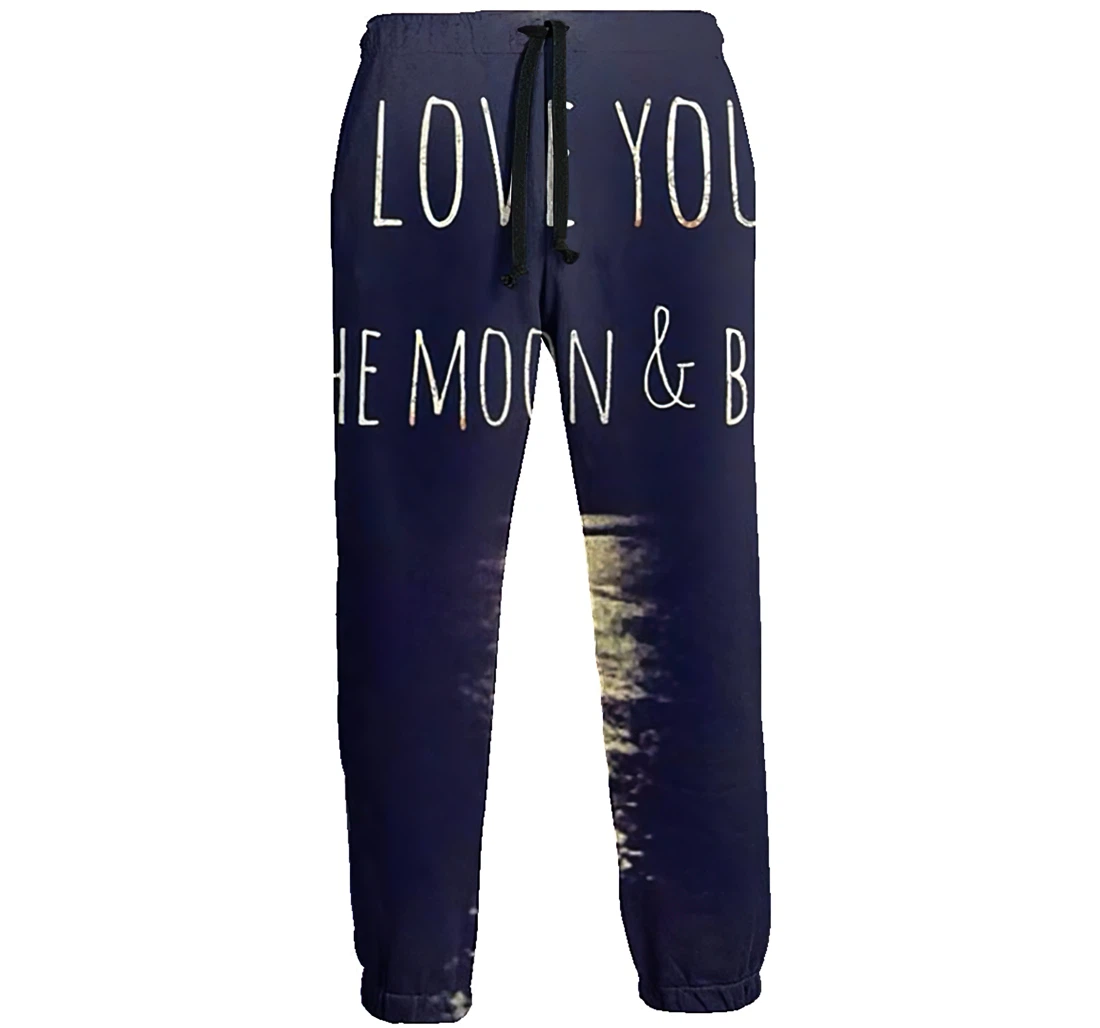 I Love You To The Moon&back Casual Hip Hop Trousers Length Jogger Pants Baggy Drawstring Sweatpants With Pockets Sweatpant